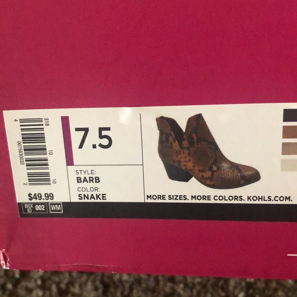 Women's Snakeskin Barb Ankle Boots NEW - Picture 8 of 8